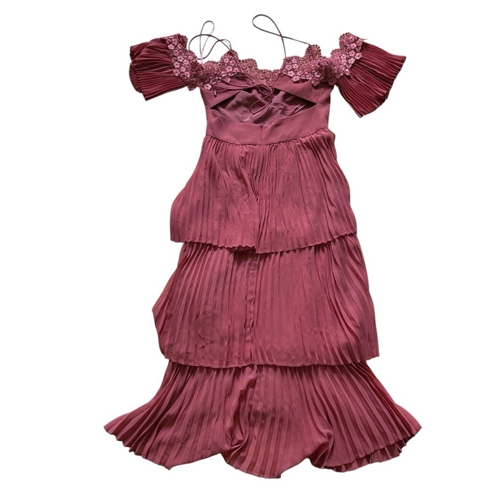 KEEPSAKE the label All Time High Dress In Paprika Pink Womens Size Small Midi - Picture 3 of 7